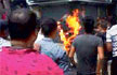 Youth sets himself ablaze, hugs BSP leader